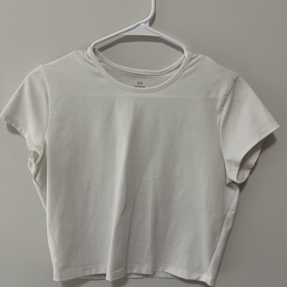 Under Armour White Short Sleeve Fitted Tee